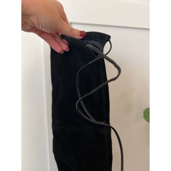 NEW IN BOX Stuart Weitzman Highland Black Suede Over-the-knee Boot Women's - Picture 7 of 12